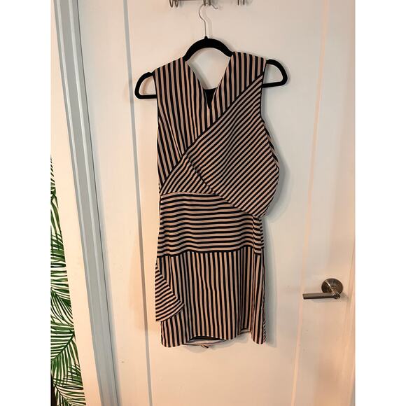 Reiss Sienna Printed Stripe Sleeveless Mini Dress Size 4 - Picture 3 of 10